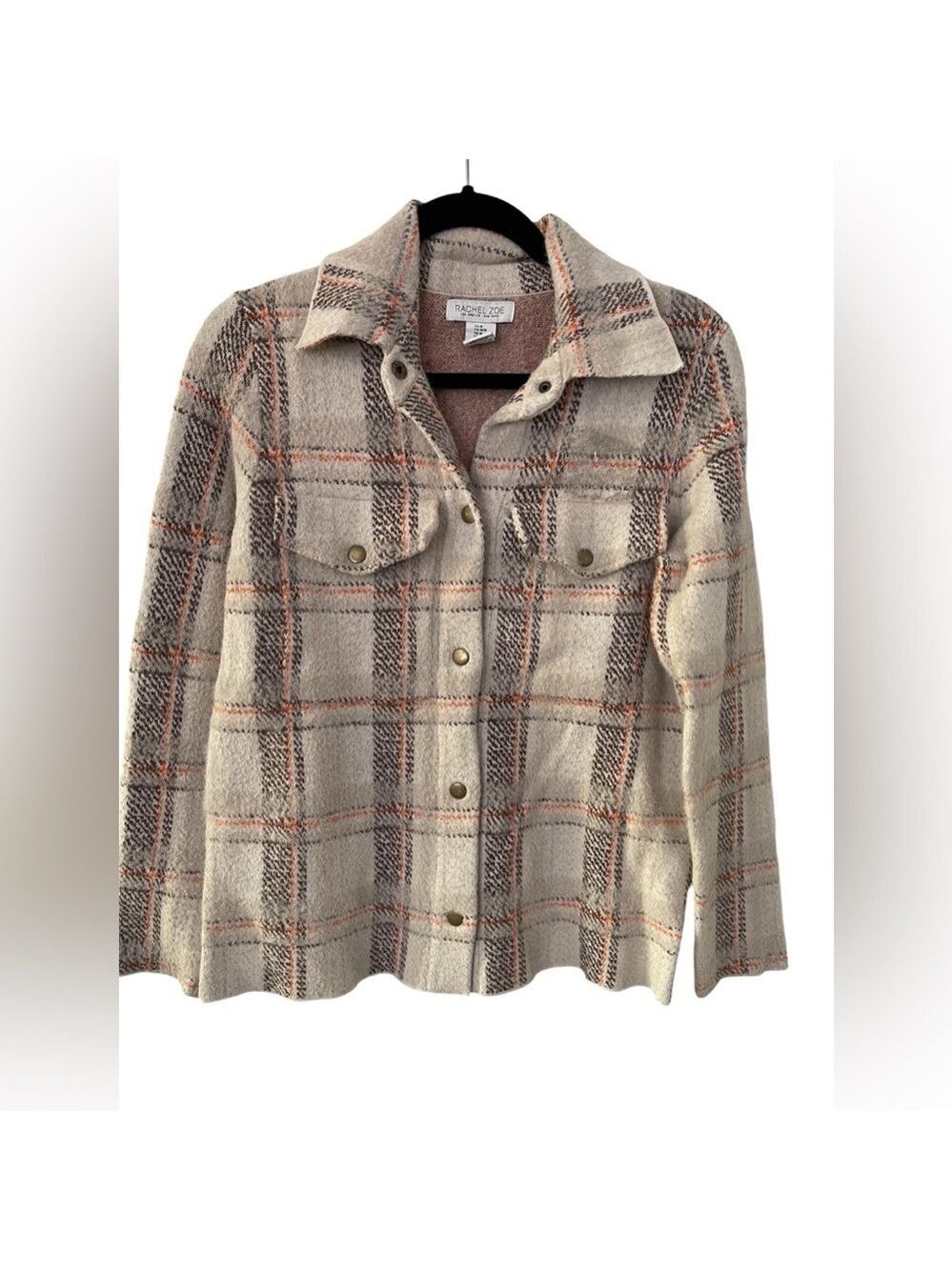 Rachel Zoe Women’s Shacket Jacket Snap Button Cozy Very Soft Size: Medium